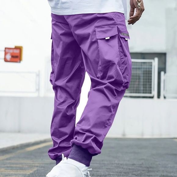 Purple AIR BORNE brand cargo pants, Size S - Picture 4 of 6